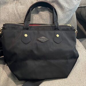 MZ Wallace Black Crossbody Bag with Gold Accents - small SOHO crossbody